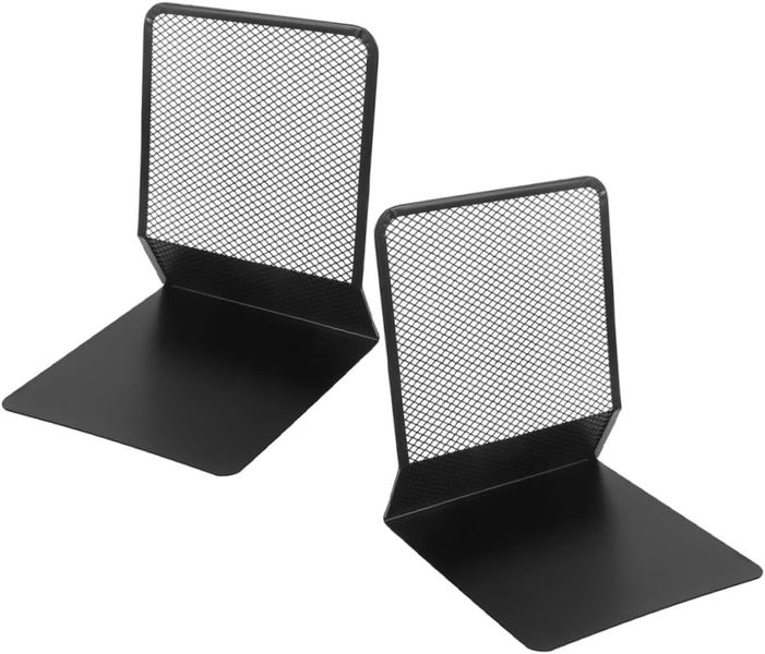 2pcs Display Stand Metal Bookends for Shelves Book Storage Organizer