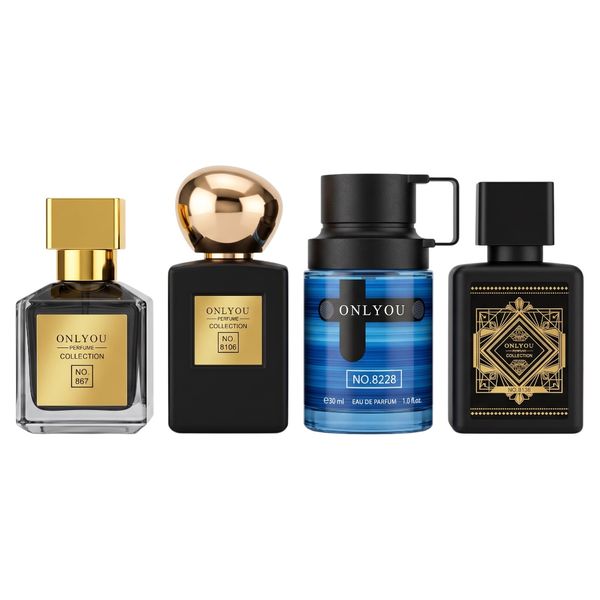 4 Pack Premium Men's Eau De Parfum Gift Set 30ml for Him EDP Long-Lasting