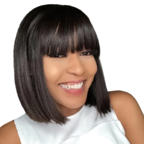 Straight Brazilian Hair Fringe Wig "10