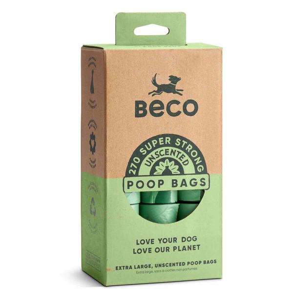 BECO - Poop Bags Unscented (x18 Rolls)