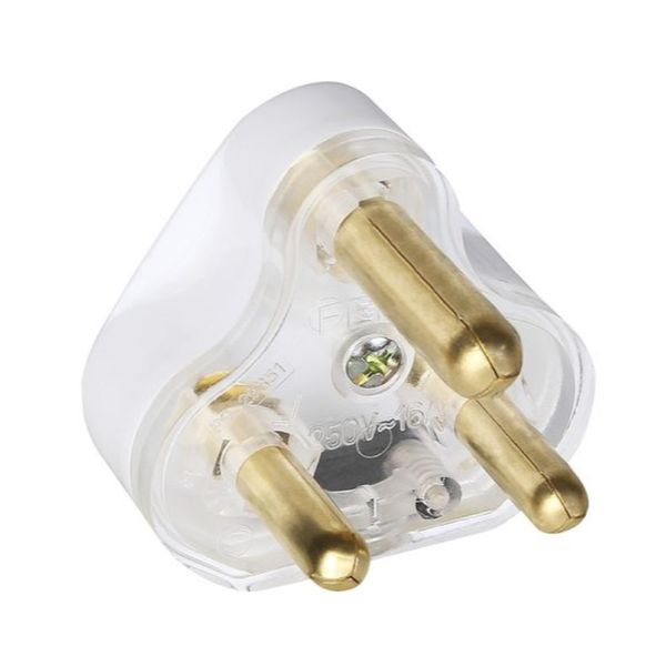 ELLIES 16A Plug Top White Screw