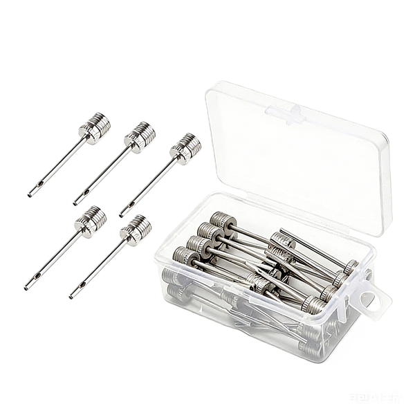 30-Pack Stainless Steel Ball Pump Needle Adapter
