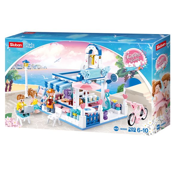 Sluban Building Set: Girl's Dream Coffee Shop - 289 Pieces