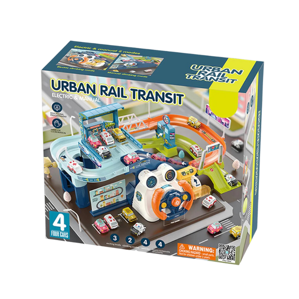 Urban Rail Transit Car Race Tracks Toy