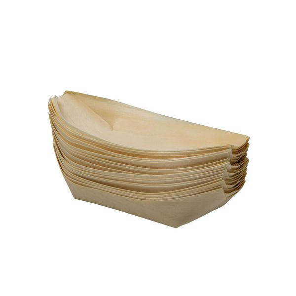 Regent Wooden Disposable Boats 20 Pieces (190X100Mm)