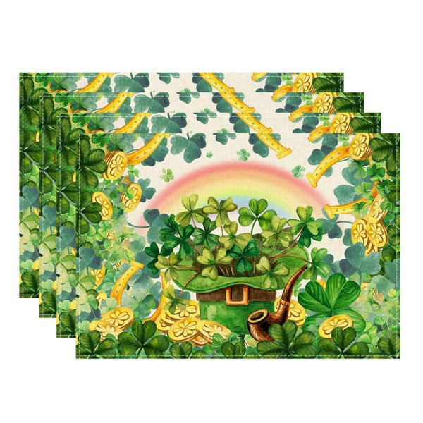 Rainbow St. Patrick's Day Placemats Set of 4