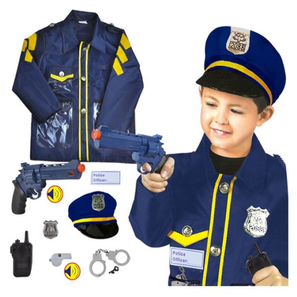 Policeman/ Officer Uniform Costume with Hat &amp; Accessories - Role Play