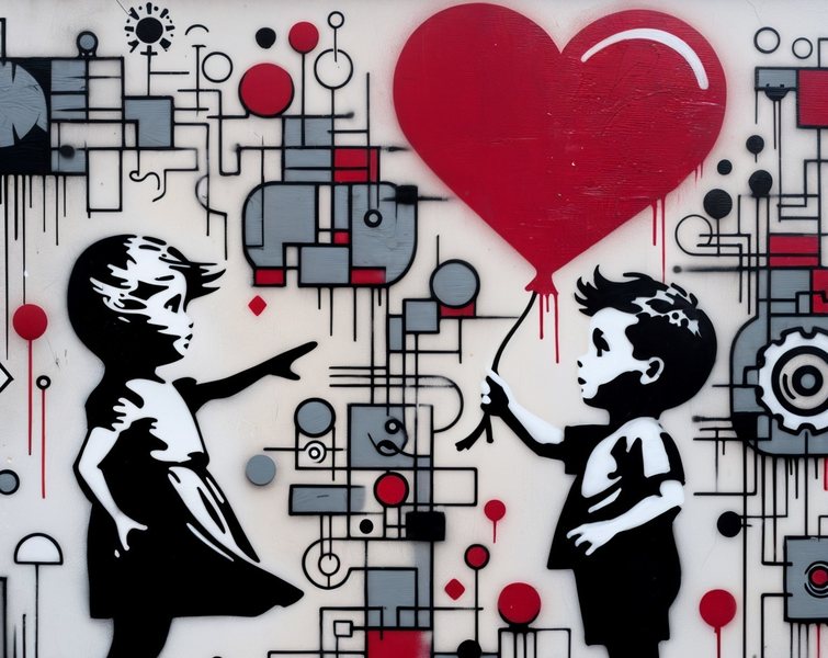 Modern Canvas Wall Art Home Decor - Romantic Boy