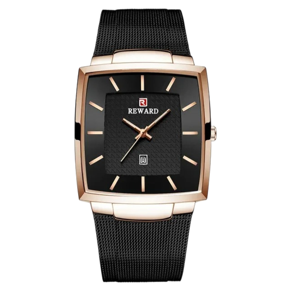 Reward Men's Cube Black And Rose Gold Leisure Watch