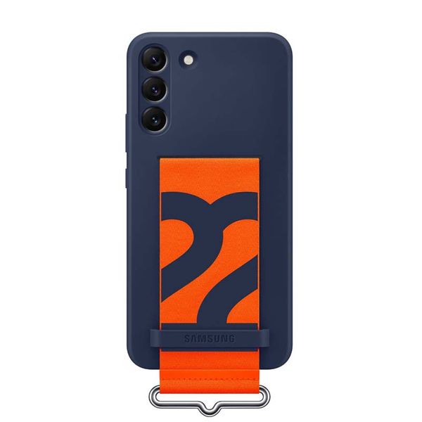 Samsung Galaxy S22+ 5G Silicone with Strap Case - Dark Blue