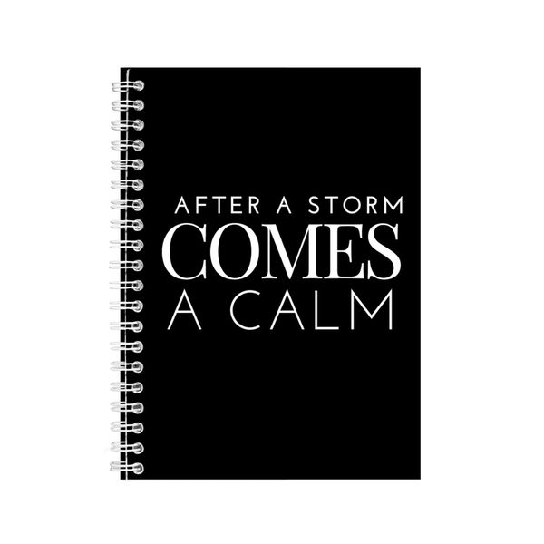 Calm A5 Notebook Spiral Lined Motivational Sayings Graphic Notepad Gift 224
