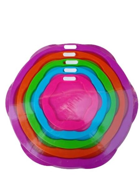 5 Piece Colourful Vacuum Sealed Container/Bowl Lid Set