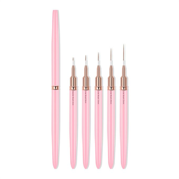5Piece Nail Brush Pen Set Nail Art Liner Brush UV Painting