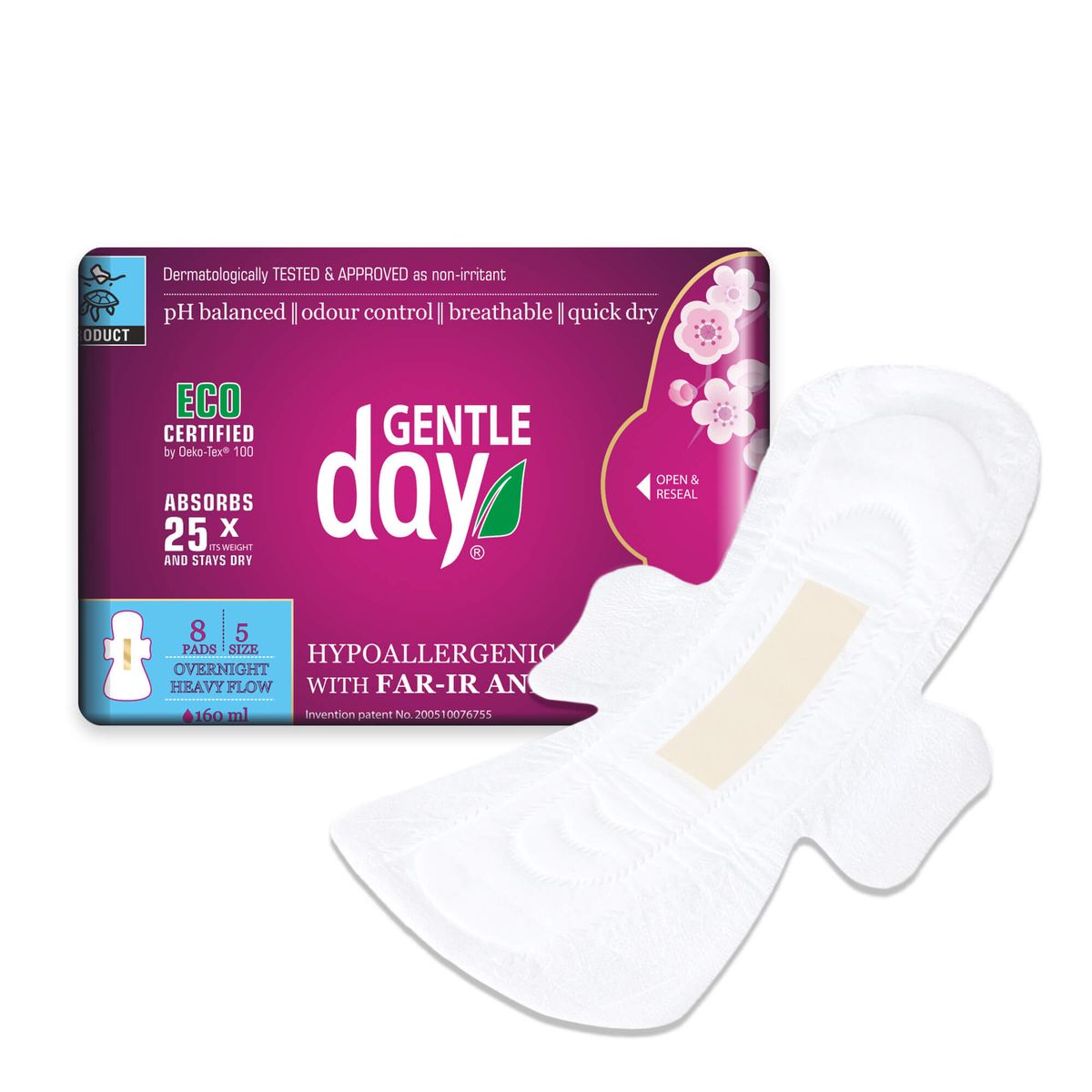 GENTLE DAY Organic Heavy Flow Pads w/ FARIR ANION strip Shop Today. Get it Tomorrow