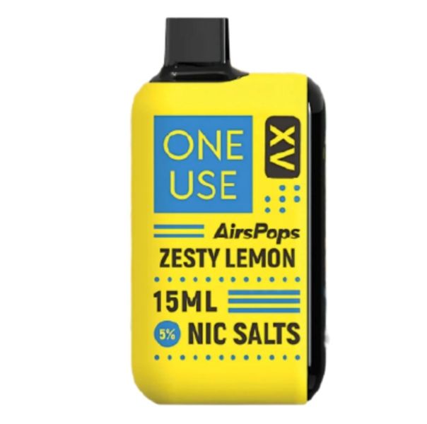 AirsPops Airscream XV 15ml Disposable Vapes - Zesty Lemon (Pack of 4)