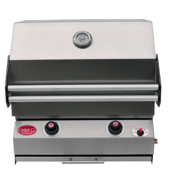 Chef Octane Built-in 2-Burner Stainless Steel Outdoor Gas Braai