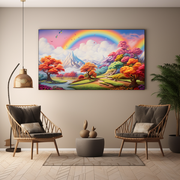 Canvas Wall Art - Rainbow Dreamscape - BK0033