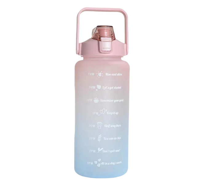 2L Matte Motivational Fitness Hydration Bottle