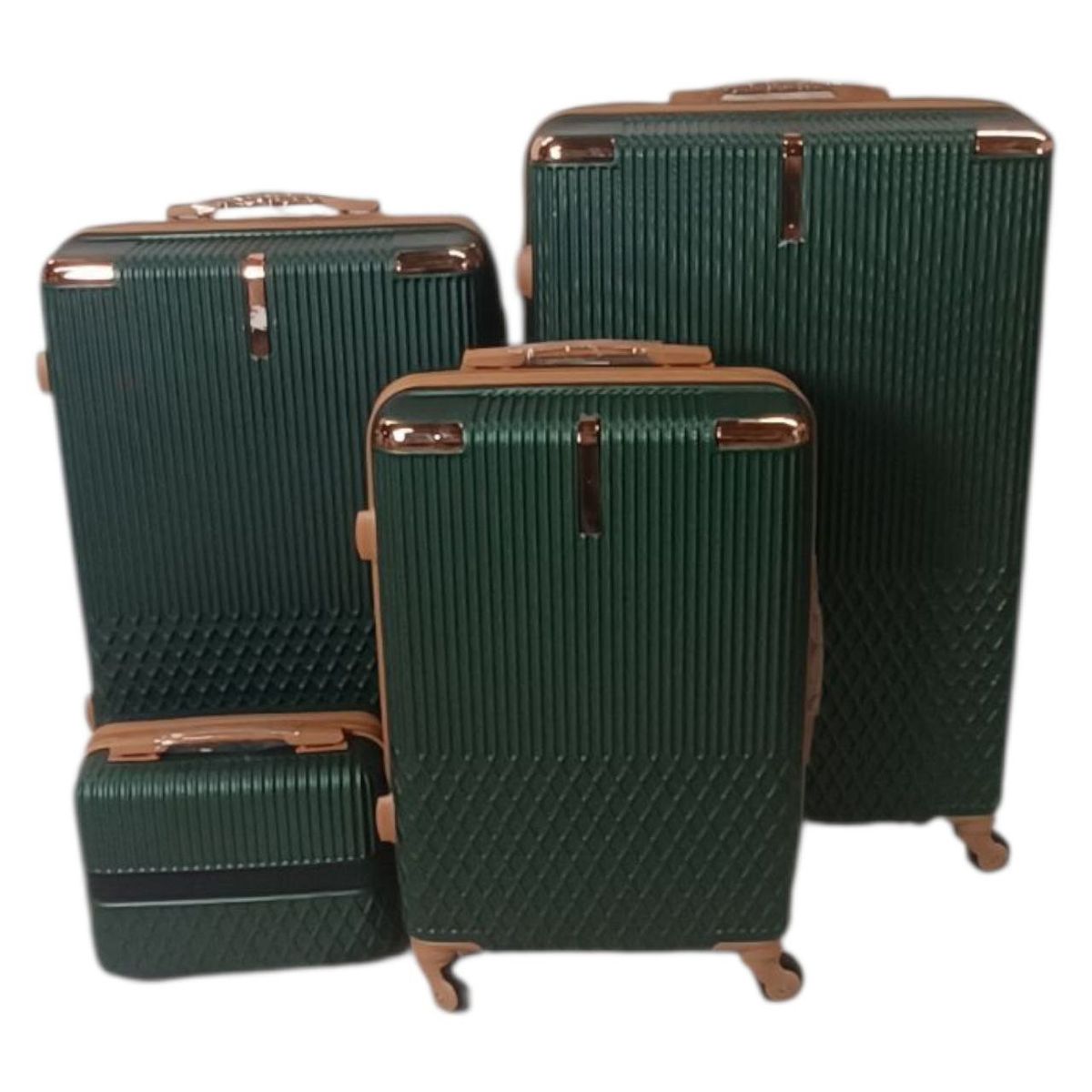 4-Piece MST Hard Shell Luggage Set - Green | Shop Today. Get it ...