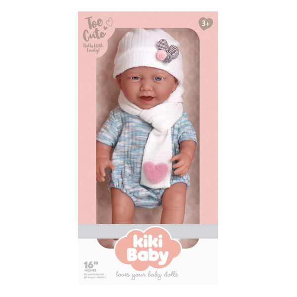 Baby Doll with Clothing and Accessories - Vinyl Body - 40 cm