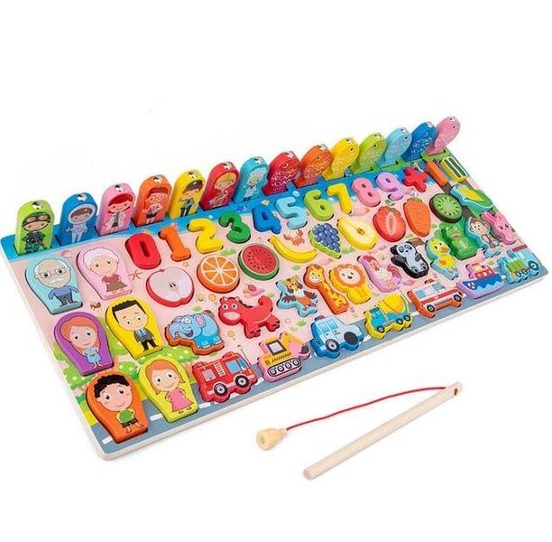 Playful Panda 5 in 1 Wooden Educational Playset Toy