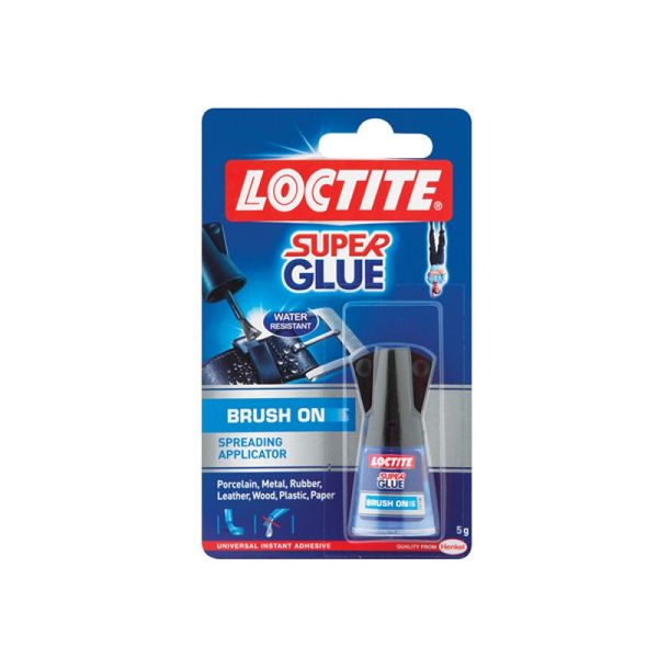 Bulk Pack x 3 Loctite Super Glue Easy Brush 5g carded