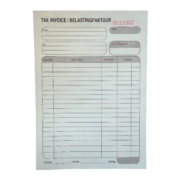 A5 Duplicate Carbonless Paper Invoice Book - (50 Page) x1