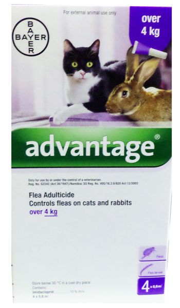 Advantage - Cat Over 4kg Purple - For Ticks &amp; Fleas
