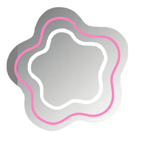Flower Mirror Neon Sign Dimmable USB LED Neon Lights
