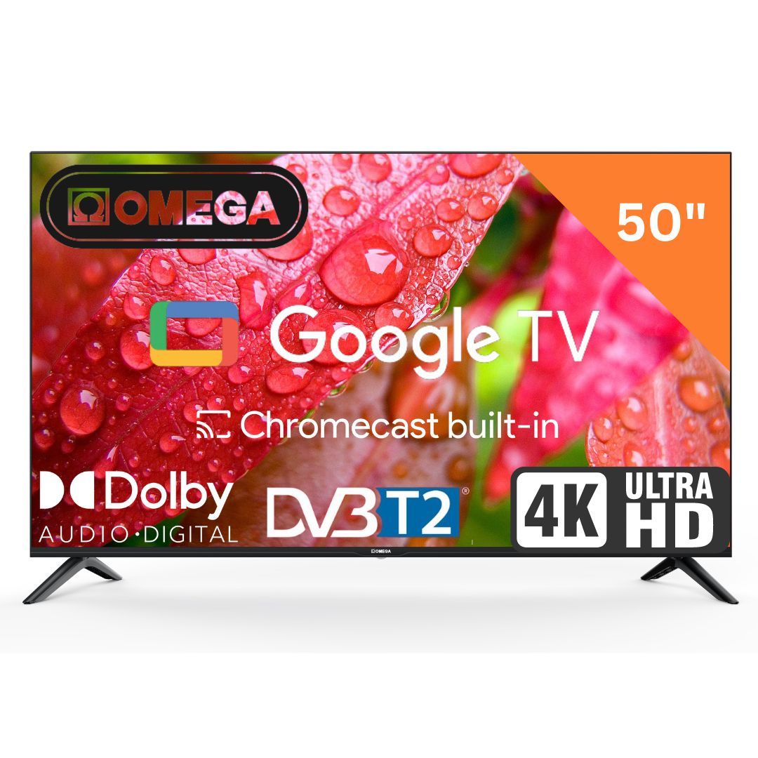 Omega 50" 4K Ultra HD Smart Google TV Dolby Audio/Chromecast/Digital Tuner