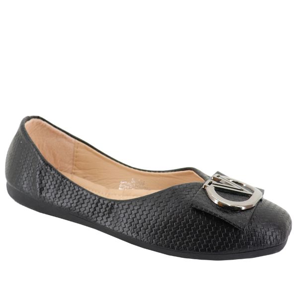 Shado Ladies Pump With V Clasp Detail