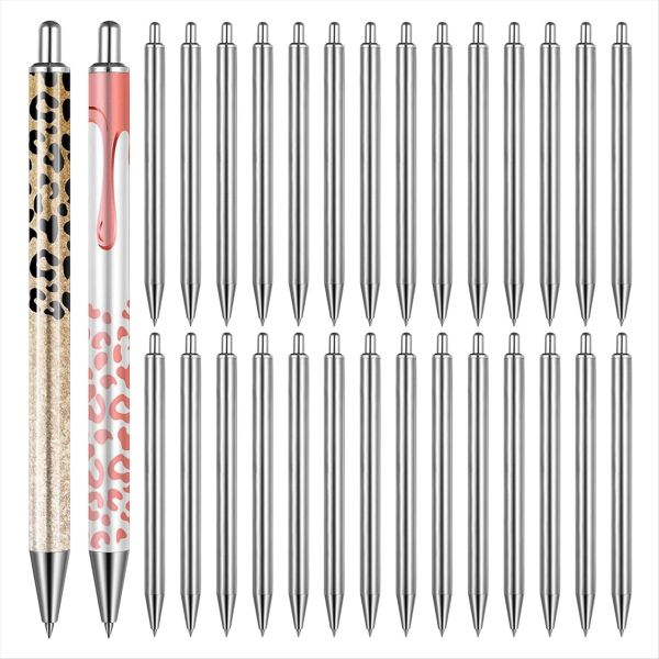 30 Pcs Epoxy Pens Blanks Stainless Steel Pens For Diy