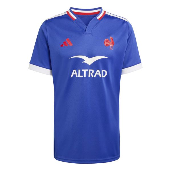 adidas Men's France Rugby Home Jersey - Semi Lucid Blue