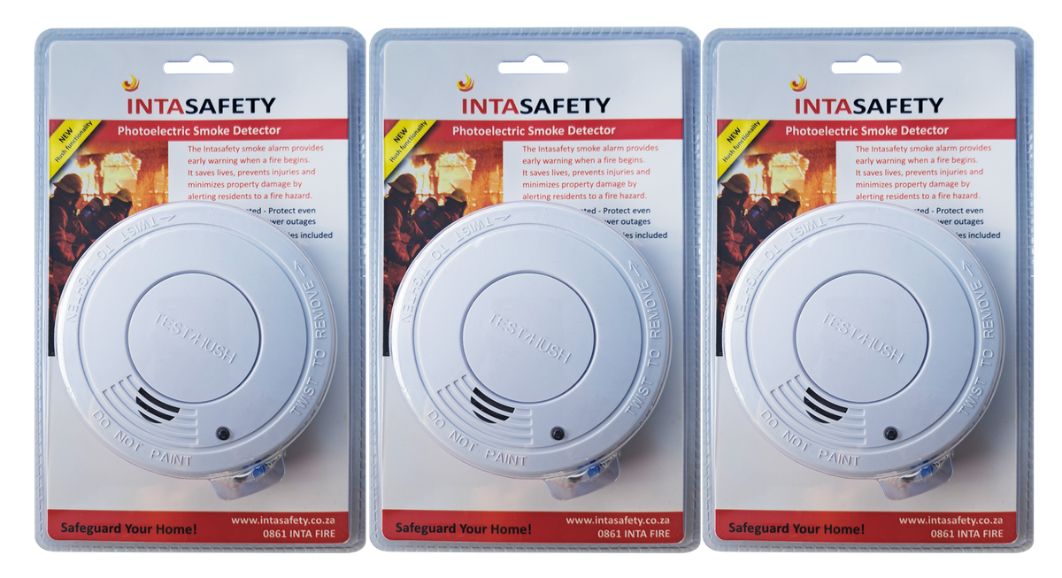 3 X Inta Safety Photoelectric Smoke Detector With Hush Functionality Combo Shop Today Get It 