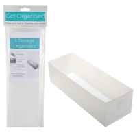 Get Organised - Storage Organiser - 30cm x 10cm x 7cm - 3 Pack