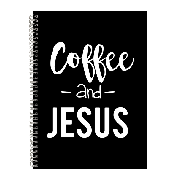 Coffee &amp; Jesus - Christian Theme Writing Book A4 Notepad Notebook Gift-402