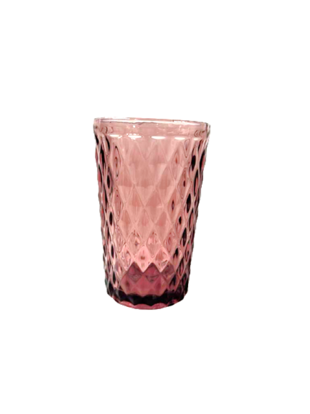 Crystal Vintage Colored Water Glasses - Set of 6