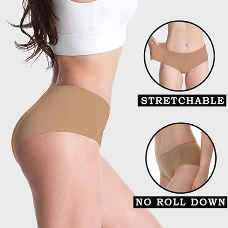 5 Pack Seamfree Underwear Boyleg Panties for Women