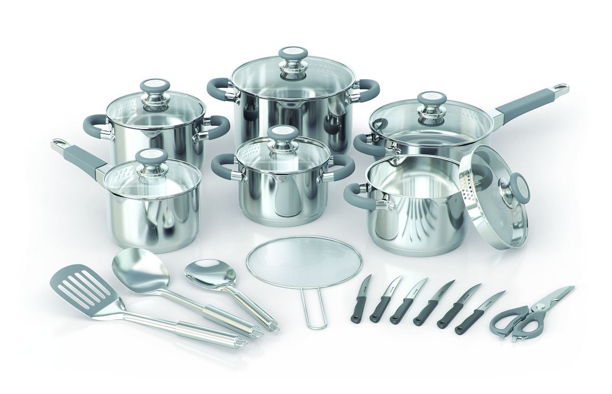 Read 23 Piece Supreme Stainless Steel Strainer Cookware Set