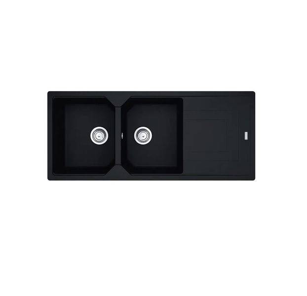 Franke fragranite onyrix Carbon Black Double Bowl Sink