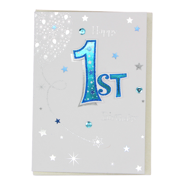 Happy 1st Birthday card - Boy