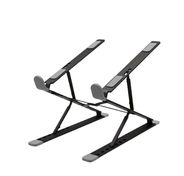 Portable Aluminium Foldable Laptop Stand - Black