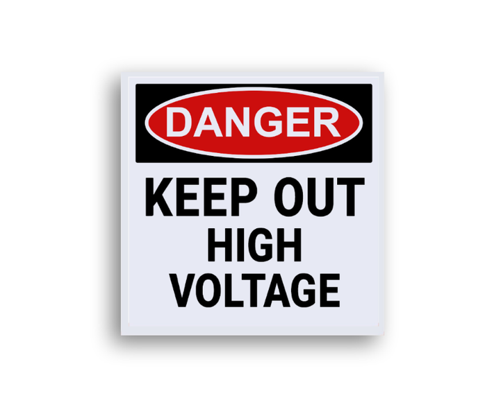 Danger High Voltage Safety Sign ABS Sign Board - Workplace Safety