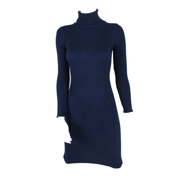 Blackcherry Navy Poloneck Dress