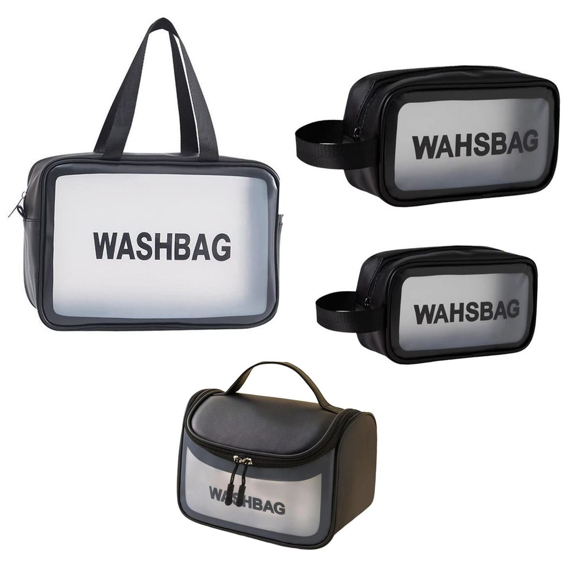 4 Piece Waterproof Toiletry Bag with Handle - Easy Trade