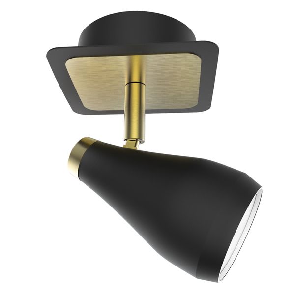 1 Light Sophisticated Black and Brass Spotlight Bar - S173