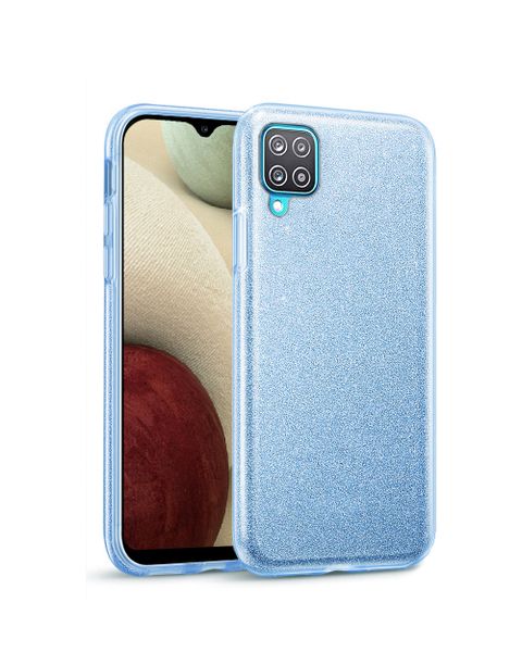 Tekron Glitter Sparkle Bling Protective Case for Samsung Galaxy A12 - Blue