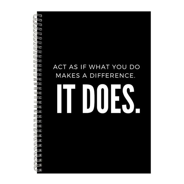 It does A4 Notebook Spiral and Lined Motivational Saying Graphic Notepad236