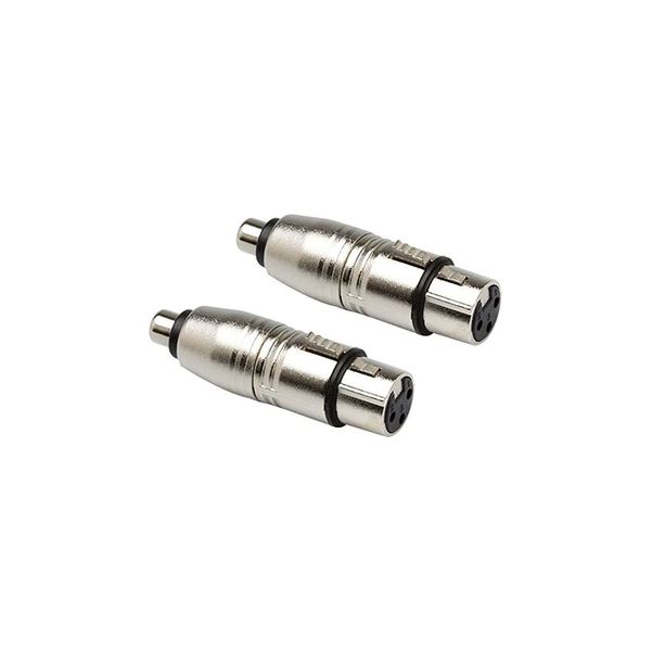 Tecnix XLR Female - RCA Female Silver Chassis Adaptor - x 2