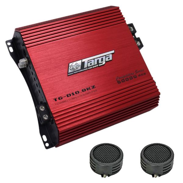Targa TG-D10.8KZ 5000w RMS Digital Monoblock Amplifier &amp; Evo Tweeters